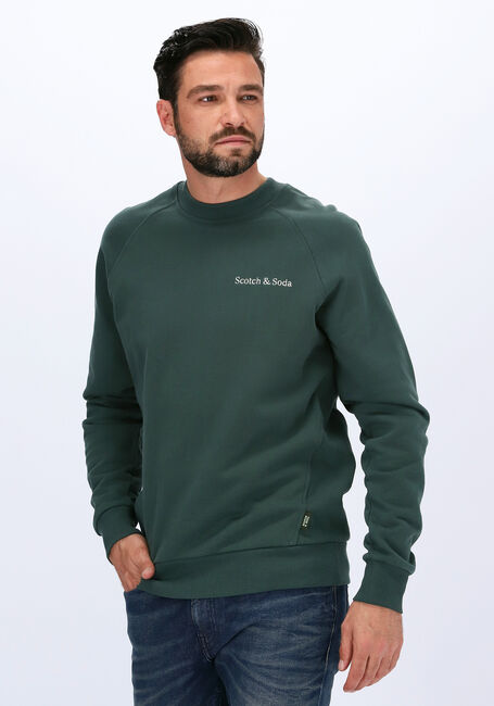 Grüne SCOTCH & SODA Sweatshirt FELPA CREWNECK SWEAT IN ORGANI - large
