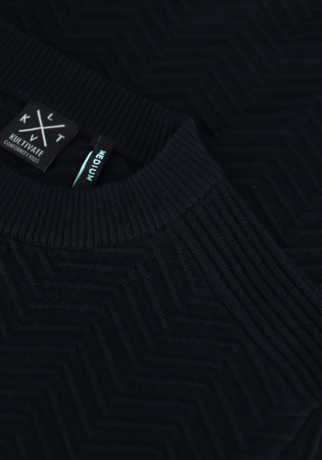 Blaue KULTIVATE Pullover KN RYAN - large