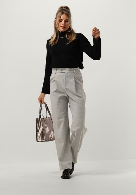 Schwarze MINUS Rollkragenpullover LUPI HIGH NECK KNIT PULLOVER - large