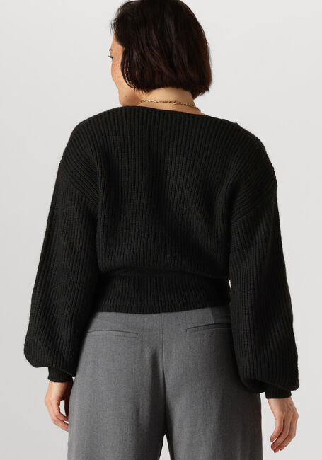 Schwarze ANOTHER LABEL Strickjacke ABBY KNITTED CARDIGAN - large