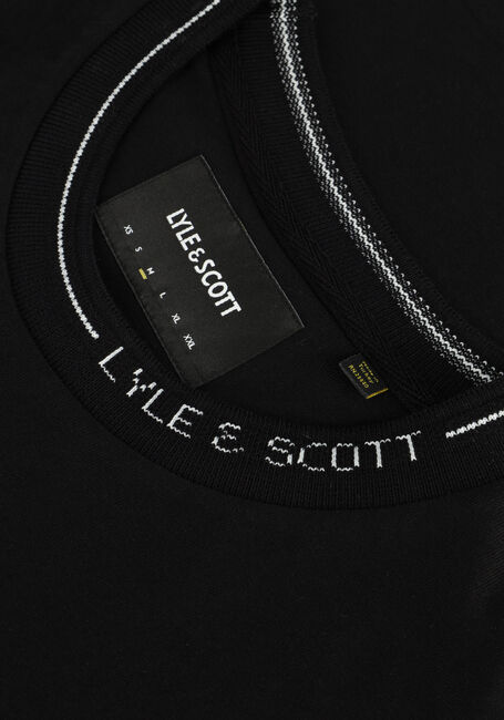 Schwarze LYLE & SCOTT T-shirt BRANDED RINGER TSHIRT - large
