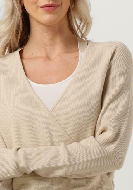 Beige MINUS Pullover ALINE WRAP KNIT PULLOVER - large