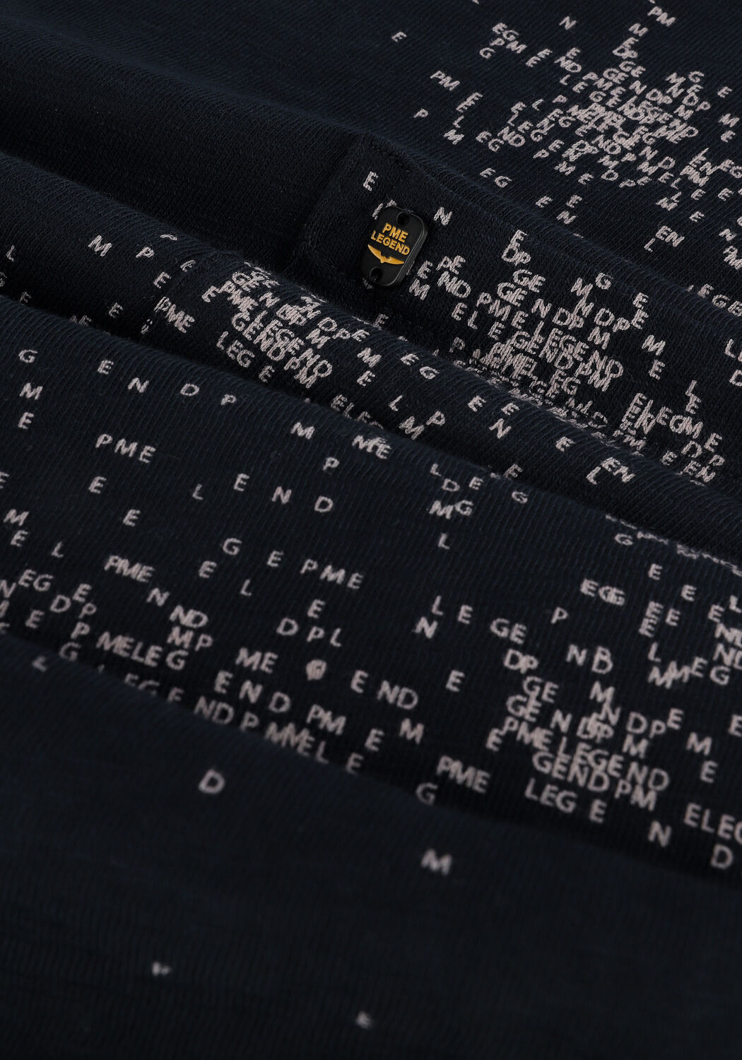 Dunkelblau PME LEGEND T-shirt SHORT SLEEVE V-NECK SLUB JERSEY AOP - large