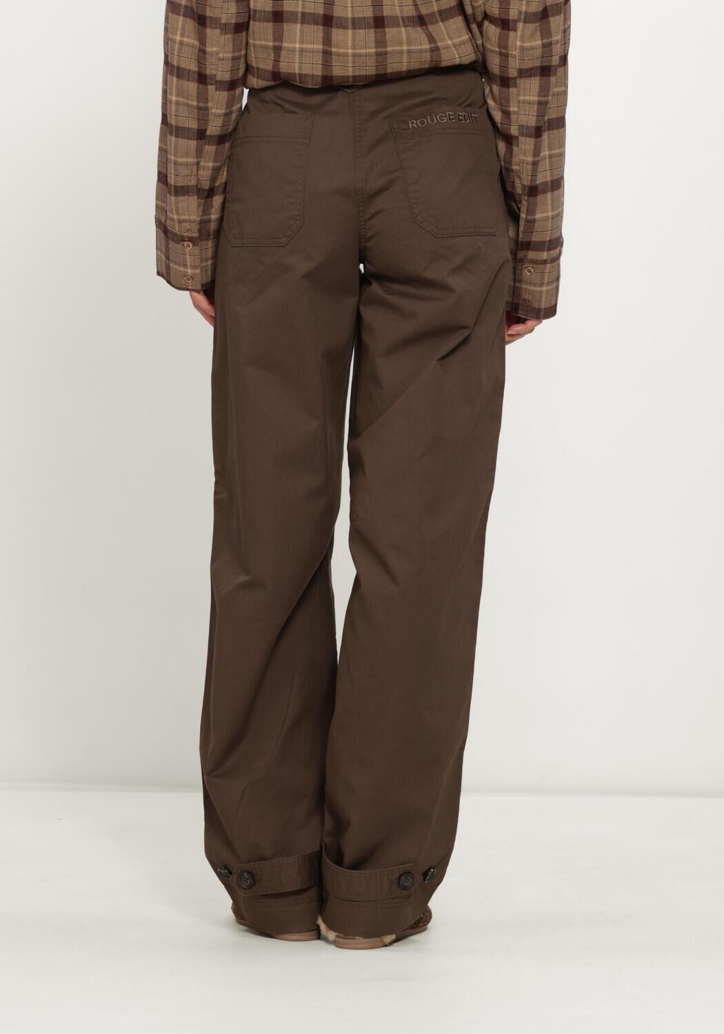 Braune ROUGE EDIT Weite Hose ROUFIONA HW W/F F/L TROUSER - large