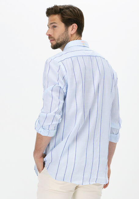 Blau/weiß gestreift SCOTCH & SODA Casual-Oberhemd REGULAR FIT - YARN DYED COTTON-LINEN BLEND SHIRT - large