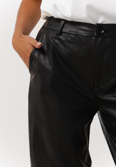 Schwarze ALIX THE LABEL Hose LADIES WOVEN FAUX CROCO MOM PANTS - large