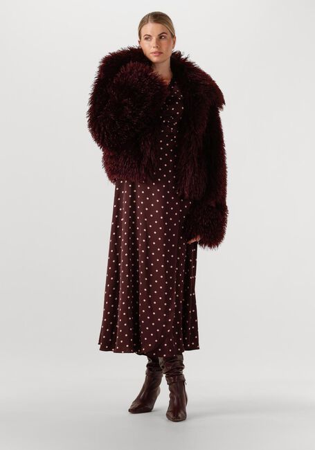 Bordeaux NEO NOIR Midikleid MALINGA DOT DRESS - large