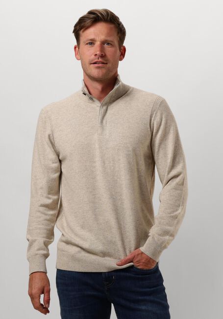 Braune PROFUOMO Pullover PULLOVER HALF ZIP BUTTON - large