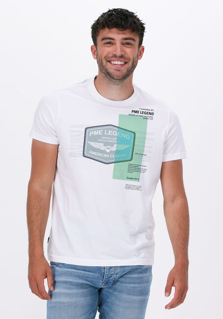 Weiße PME LEGEND T-shirt SHORT SLEEVE R-NECK SINGLE JERSEY - large