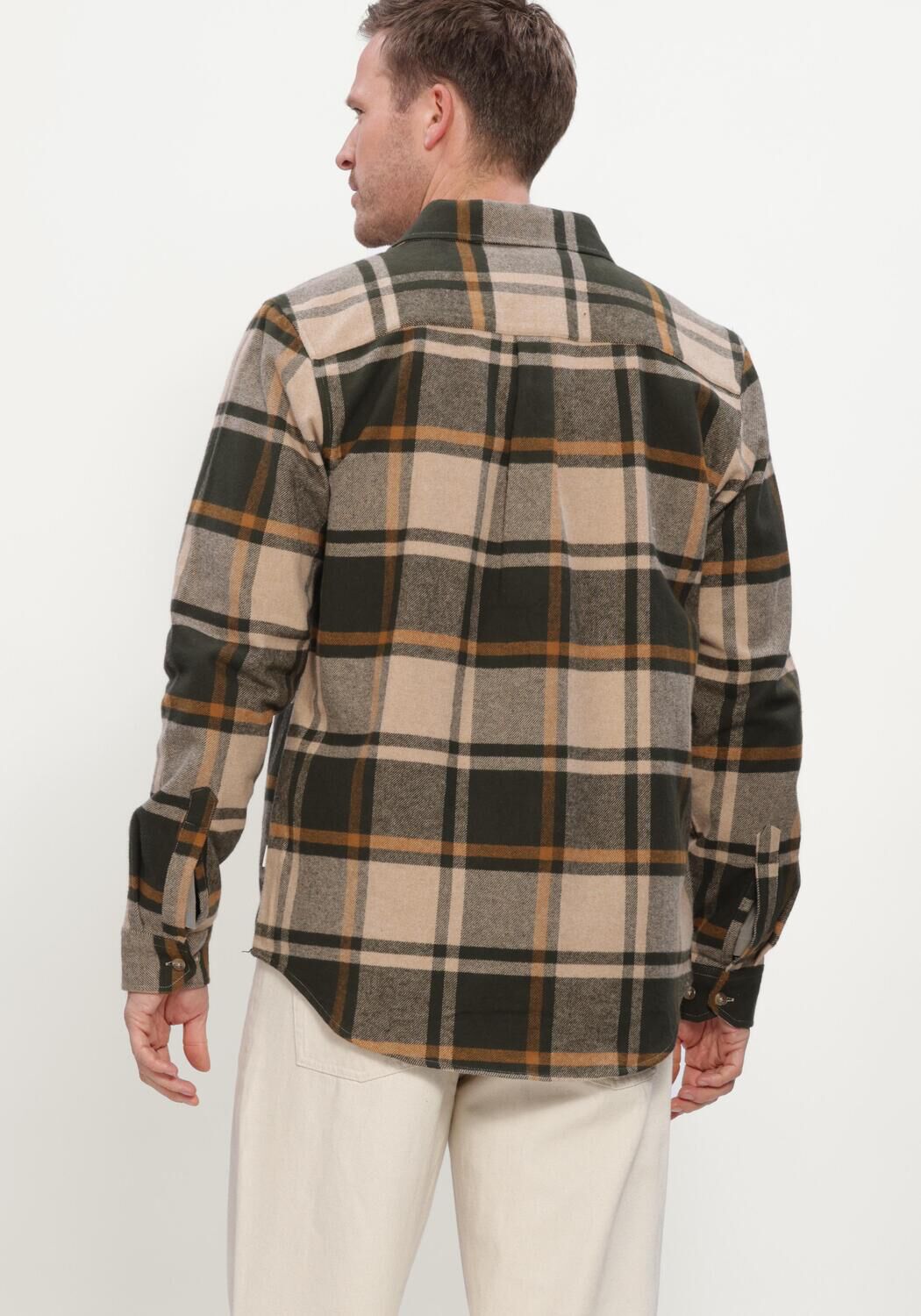 Gr&uuml;ne LES DEUX Casual-Oberhemd CHECK FLANNEL SHIRT - large