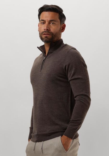Taupe PROFUOMO Pullover PULLOVER HALF ZIP - large