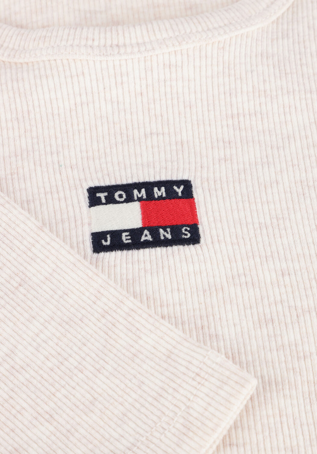 Beige TOMMY JEANS Tops & T-shirts TJW SLIM LS BADGE TEE EXT - large