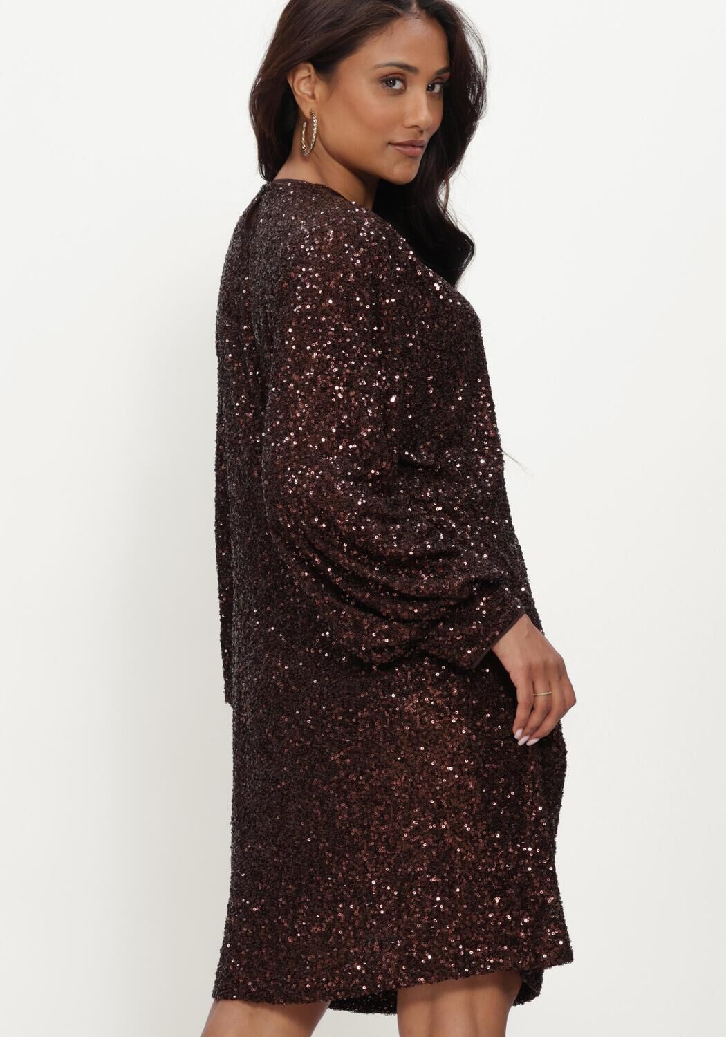 Braune STUDIO ANNELOES Kleider Gestine sequin dress - large