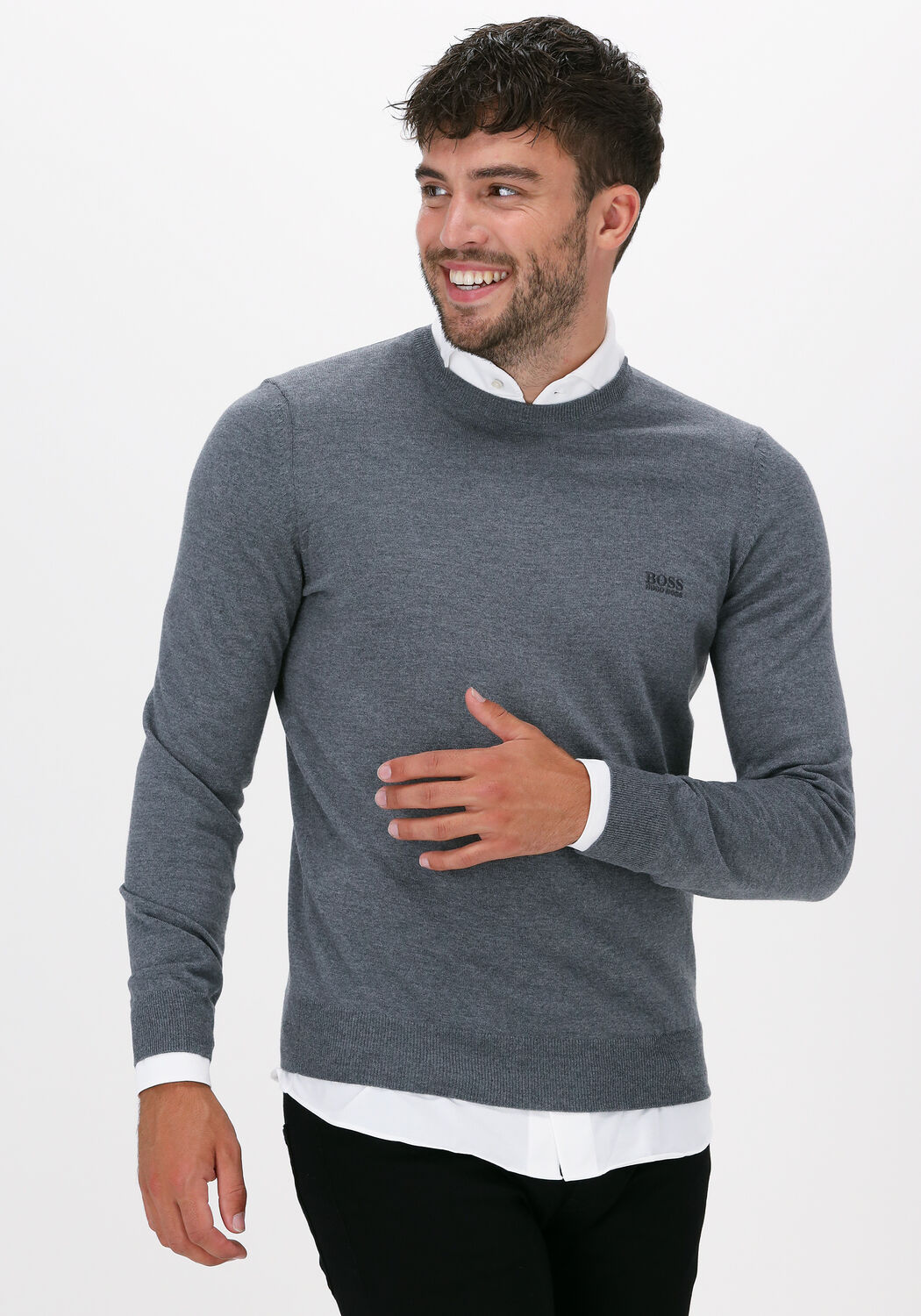 Graue BOSS Pullover BOTTO-L 10237297 - large