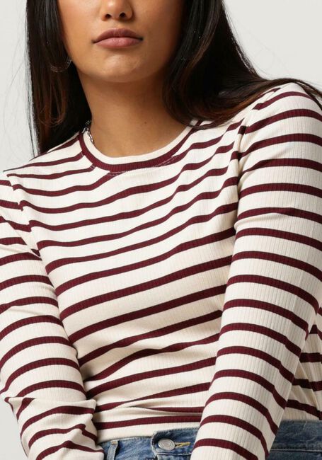 Rote TOMMY HILFIGER Tops & T-shirts SLIM 5X2 RIB STRIPE C-NK LS - large