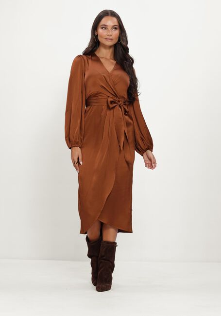 Cognacfarbene LINA LOCCHI Midikleid LL-BEA - large