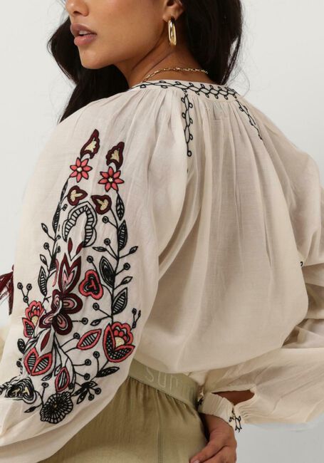 Nicht-gerade weiss SUMMUM Blusen TOP SUSHI VOILE EMBROIDERY - large