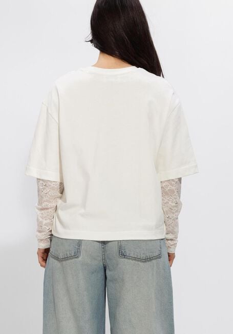 Wei&szlig;e CATWALK JUNKIE Pullover & Cardigans LOOSE FIT TSHIRT WITH LACE SLEEVES - large