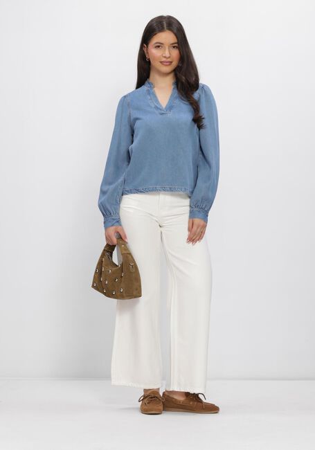 Blaue OBJECT Tops & T-shirts OBJFRAME V-NECK RE DENIM TOP - large