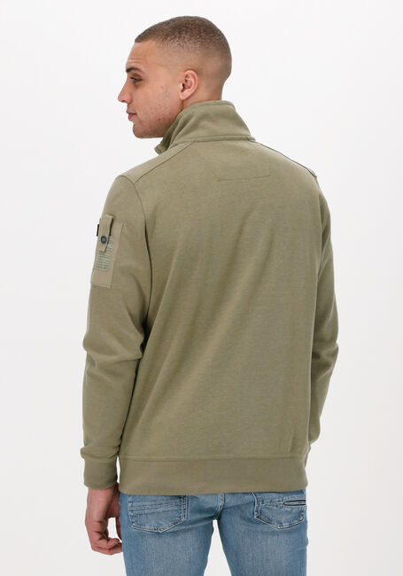 Beige PME LEGEND Strickjacke ZIP JACKET CARGO INTERLOCK - large