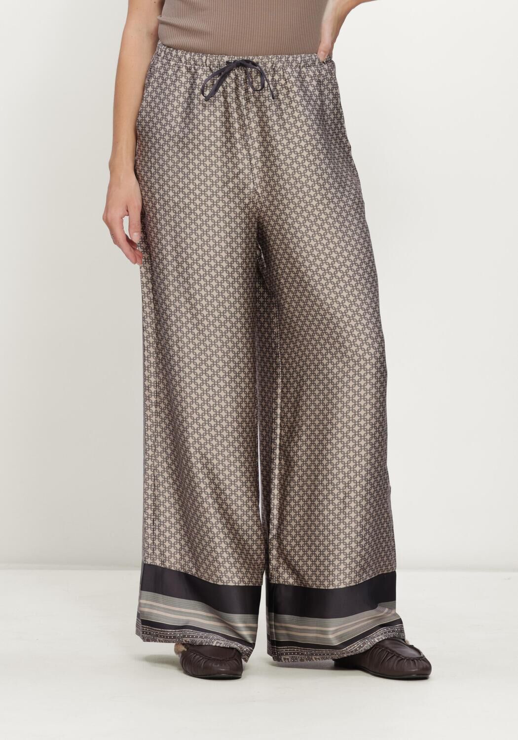 Taupe NEO NOIR Weite Hose SORA PATTERN PANTS