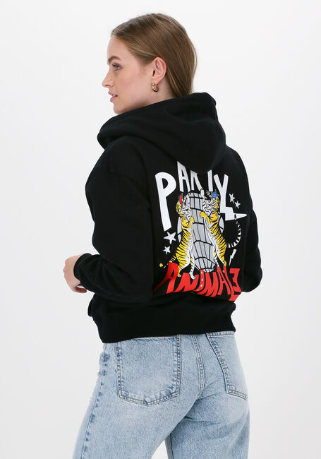 Schwarze COLOURFUL REBEL Sweatshirt PARTY ANIMAL HOODIE - large