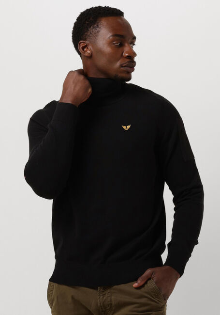 Schwarze PME LEGEND Rollkragenpullover TURTLENECK COTTON ELITE KNIT - large