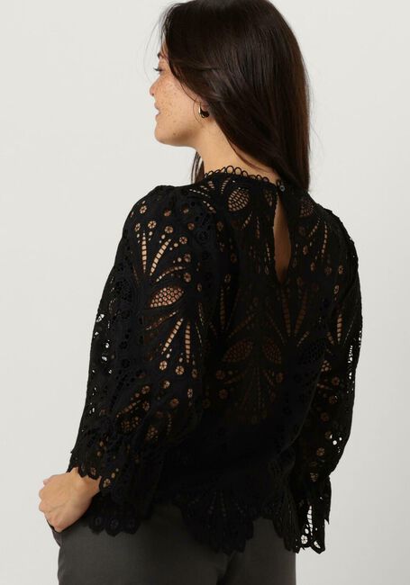 Schwarze NEO NOIR Blusen ADELA EMBROIDERY BLOUSE - large