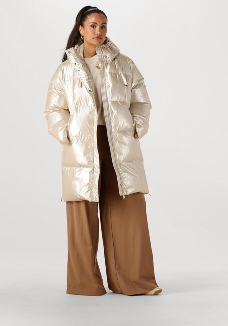 Goldfarbene NUKUS Wattierte Jack TESSIE COAT METALLIC - large