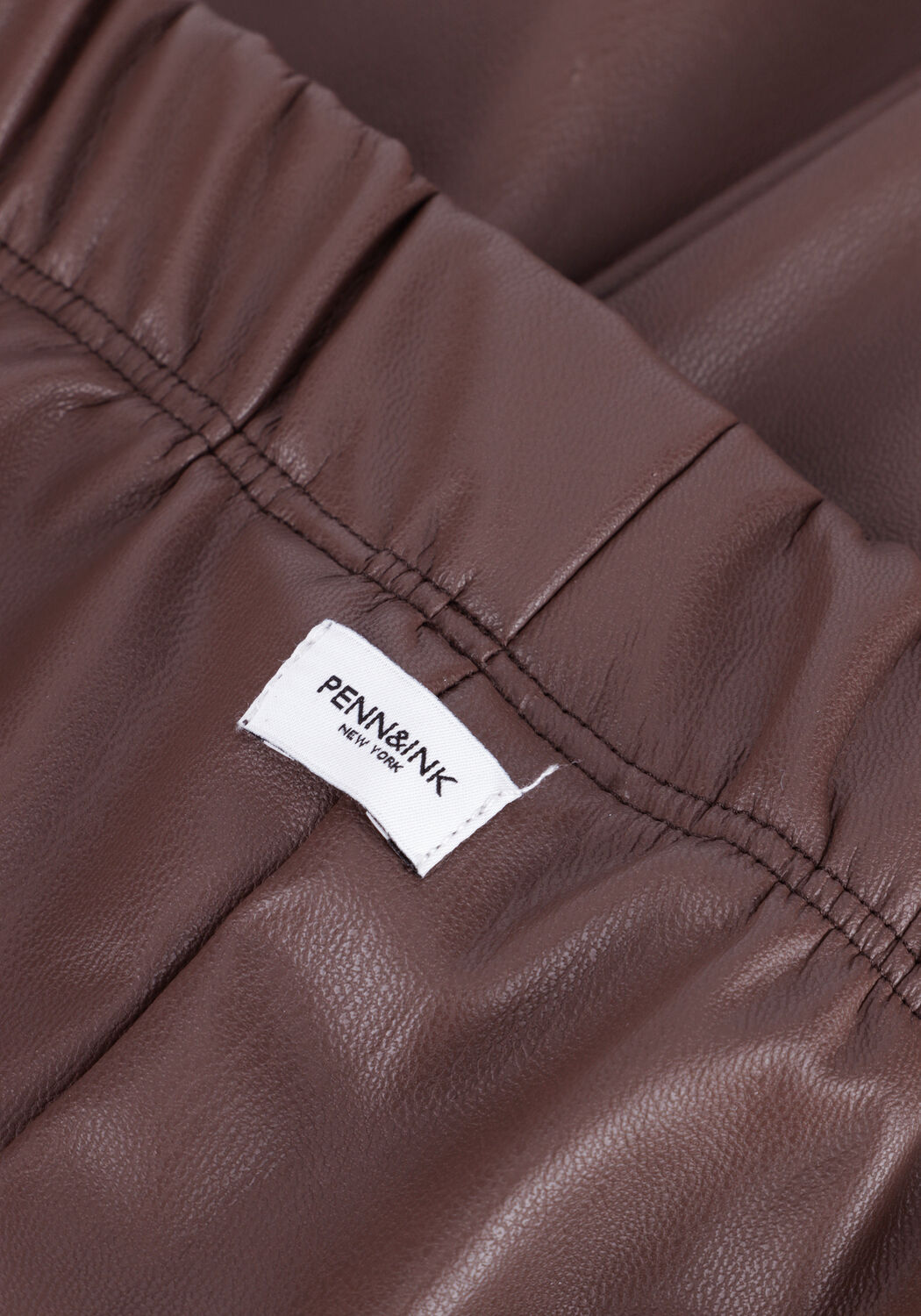 Braune PENN & INK Legging TROUSERS LEATHERLOOK - large