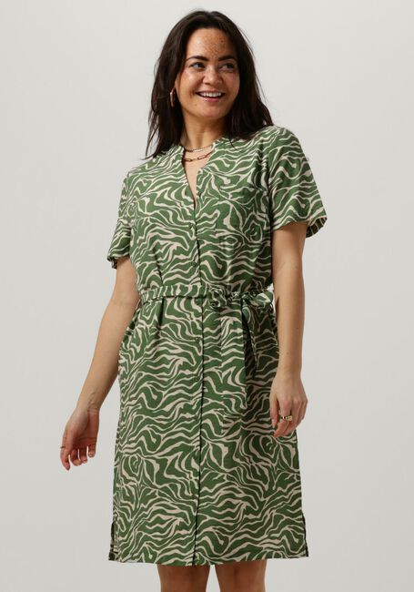 Grüne OBJECT Minikleid OBJSELINE S/S SHIRT DRESS - large