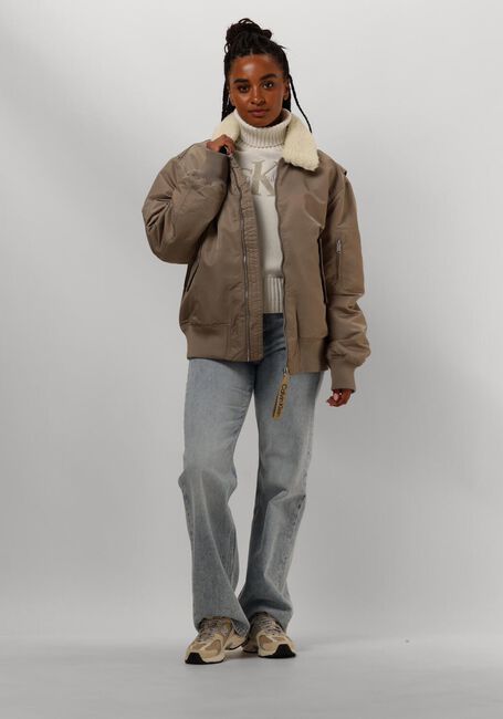 Beige CALVIN KLEIN Jack AVIATOR SHERPA JACKET - large