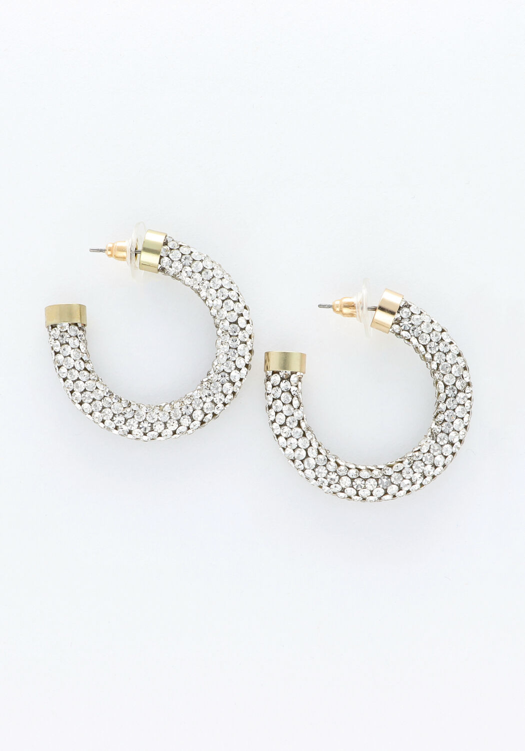 Goldfarbig NOTRE-V Ohrringe EARRING STONES STRASS