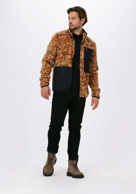 Beige LYLE & SCOTT Strickjacke EARTH PRINT FLEECE - large