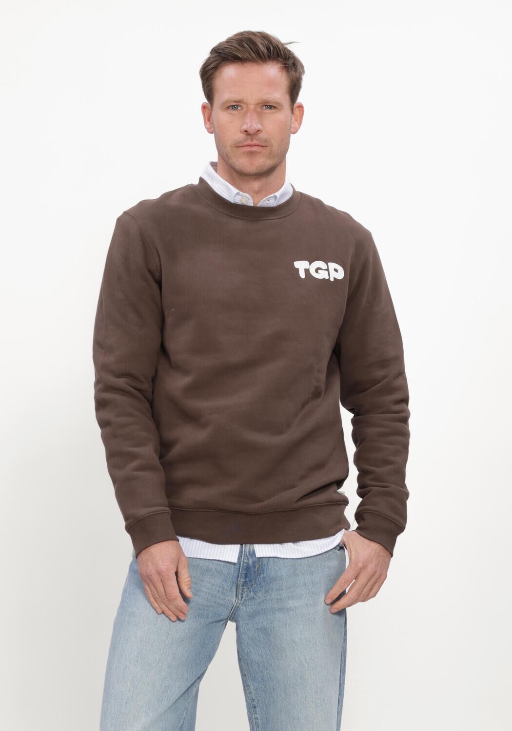 Braune THE GOODPEOPLE Pullover LOOK - large