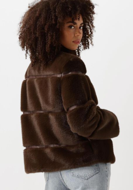 Braune TWINSET MILANO Fake-Fur-Jack 242TT2022 - large