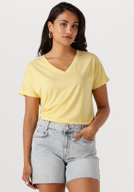 Gelbe MSCH COPENHAGEN T-shirt MSCHFENYA MODAL V NECK TEE - large