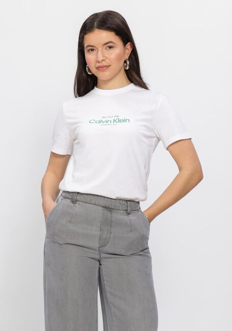 Wei&szlig;e CALVIN KLEIN T-shirt SS CLASSIC CK NYC LOGO TEE - large