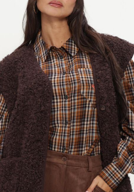 Braune OBJECT Strickjacke OBJIDUNA LO WAISTCOAT - large