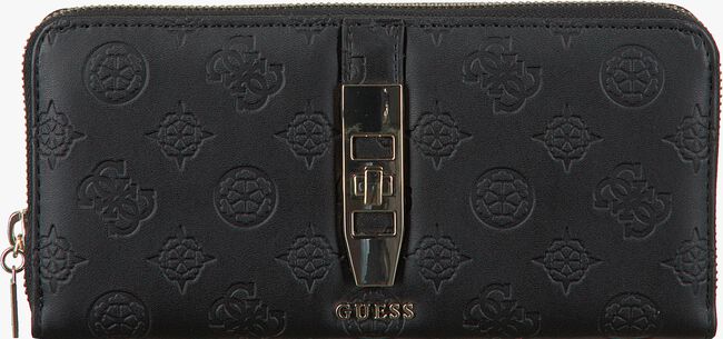 Schwarze GUESS Portemonnaie PEONY CLASSIC SLG LRG - large