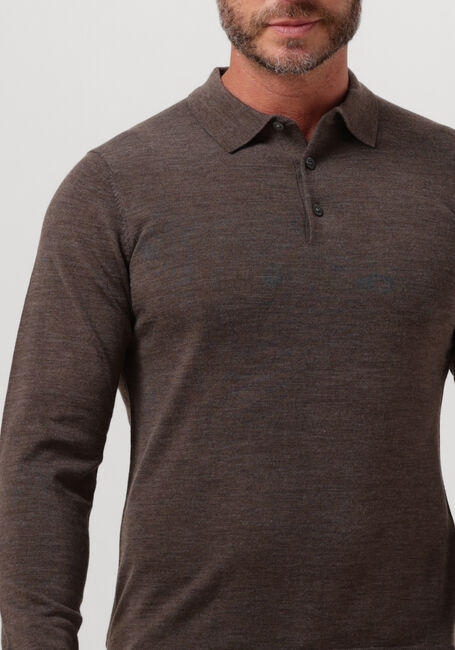 Taupe PROFUOMO Polo-Shirt POLO LONGSLEEVE - large