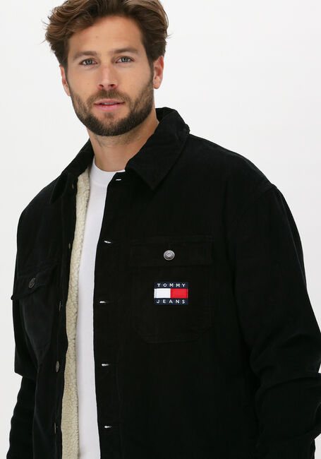 Schwarze TOMMY JEANS Overshirt TJM LINED CORD OVERSHIRT - large
