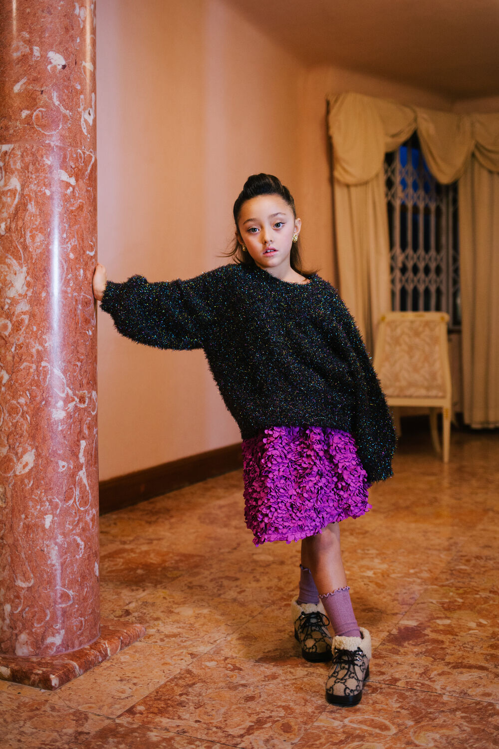 Mehrfarbige/Bunte DAILY BRAT Pullover SHIMMER SWEATER - large