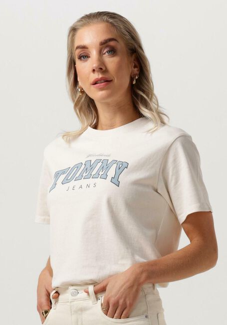 Weiße TOMMY JEANS T-shirt TJW RLX VARSITY LUX TEE - large