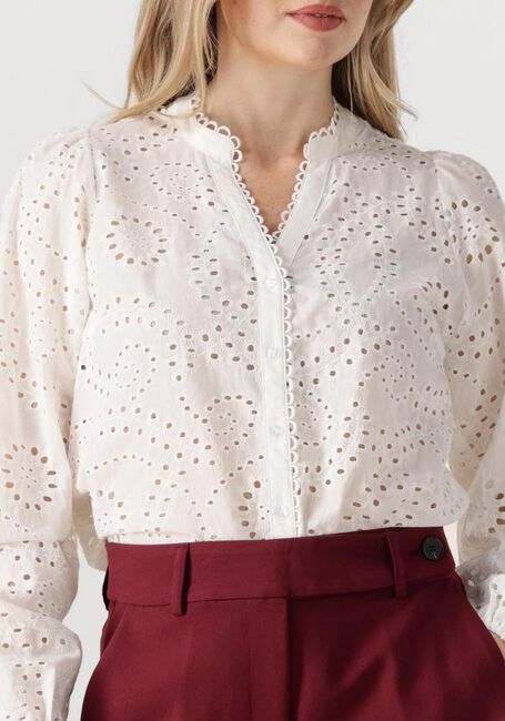 Weiße CO'COUTURE Blusen GISELLECC ANGLAISE V-SHIRT - large