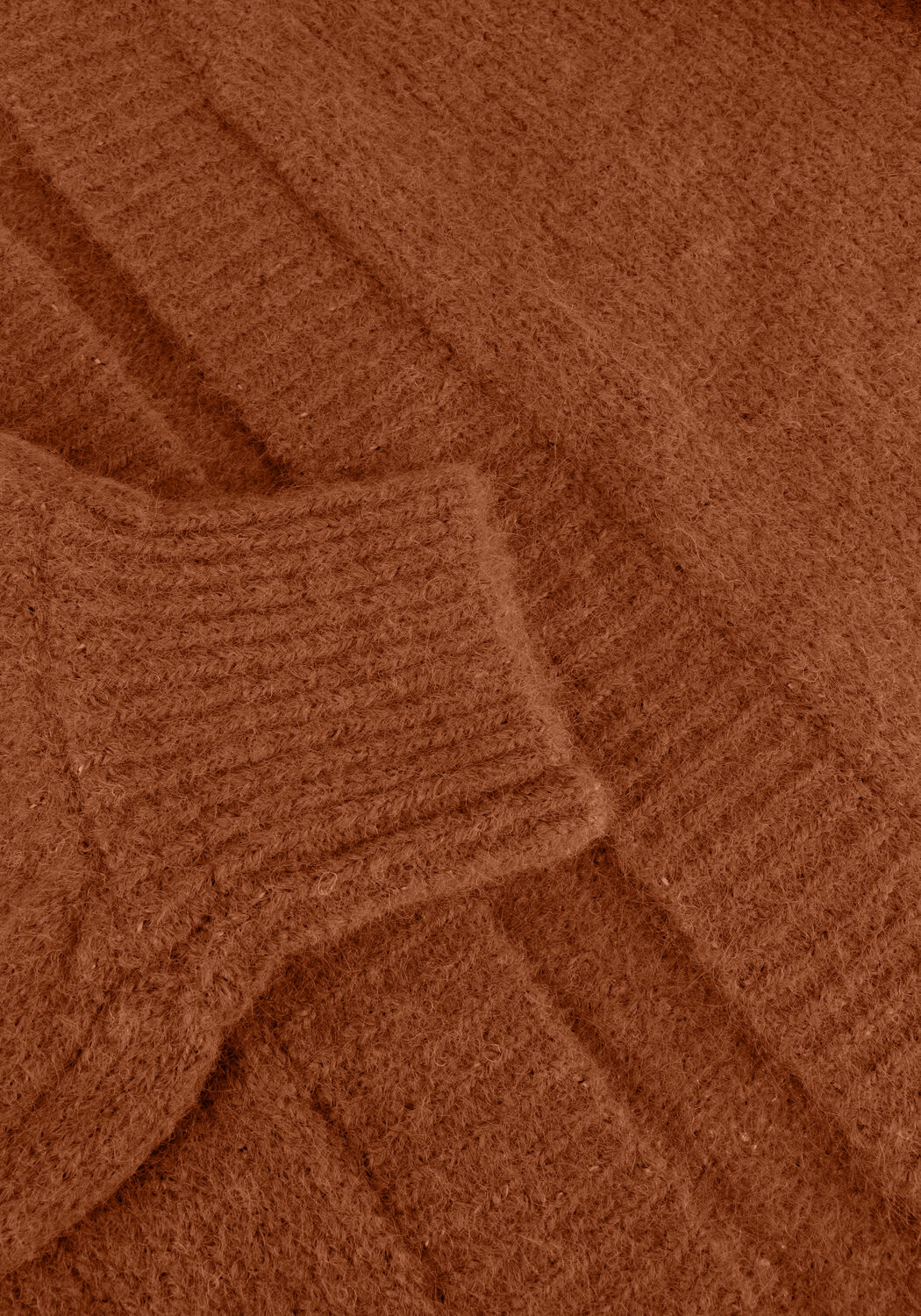 Braune SUMMUM Strickjacke PUFF SLEEVE CARDIGAN COZY MELANGE KNIT - large