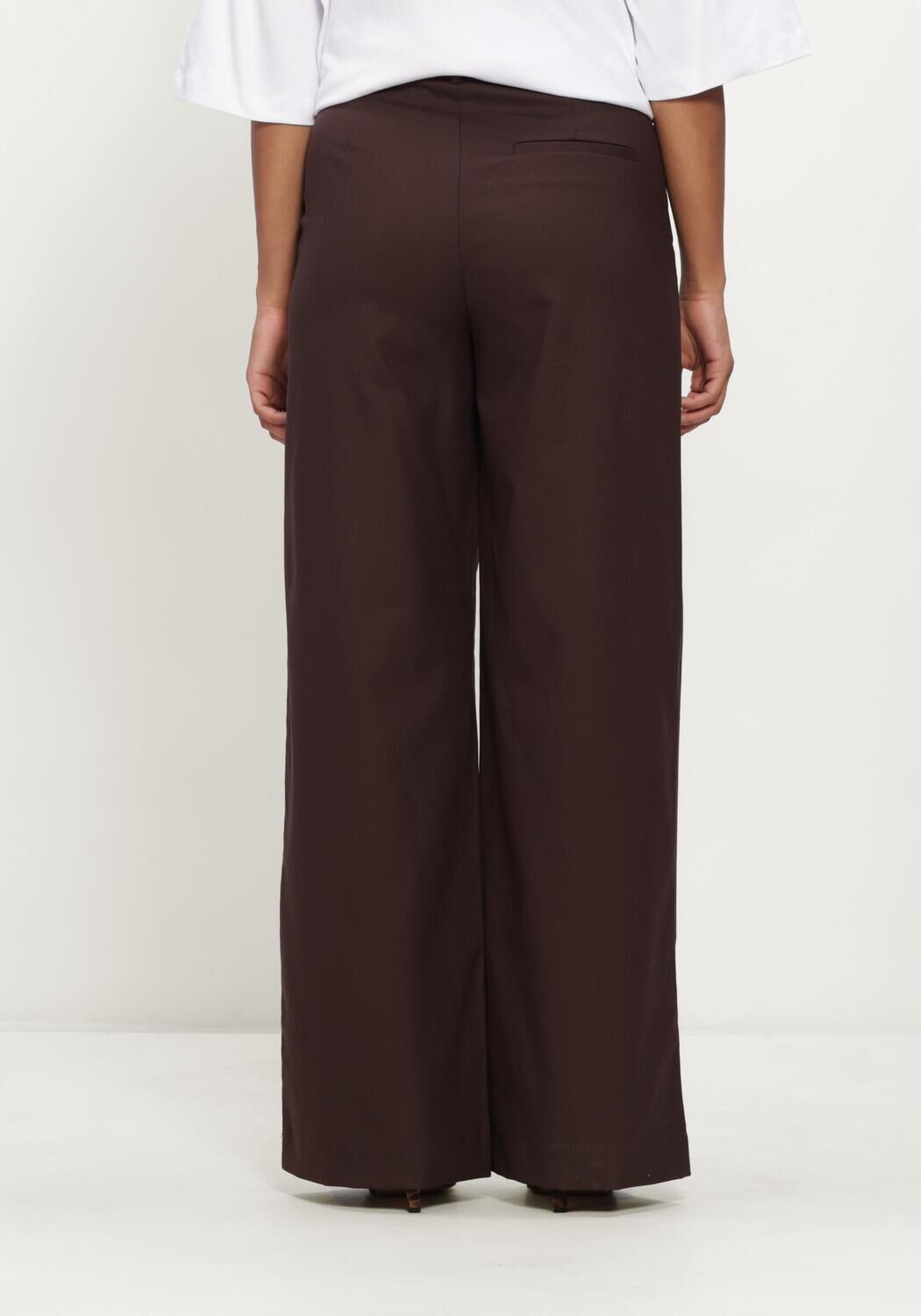 Braune GESTUZ Hose GZPAULA MW WIDE PANTS - large