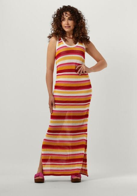 Mehrfarbige/Bunte COLOURFUL REBEL Maxikleid ALIZEE CROCHETTE STRIPE MAXI DRESS - large