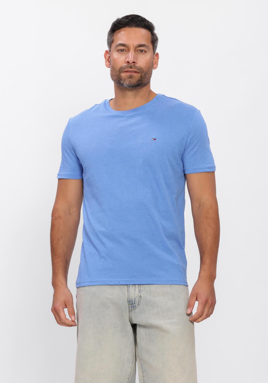 Blaue TOMMY JEANS T-shirt TJM XSLIM JASPE HTR TEE EXT - large