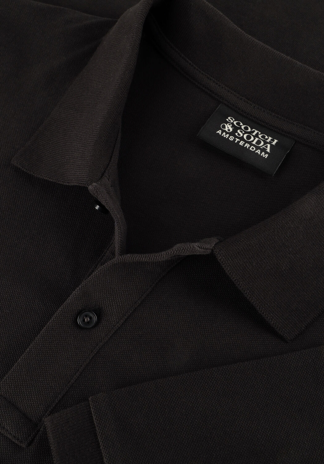 Schwarze SCOTCH & SODA Polo-Shirt LOGO PIQUE POLO - large